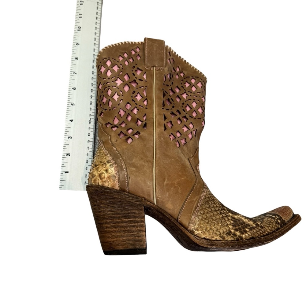Corral Snakeskin Laser Cut Western Boots Size 9M - Picture 14 of 15